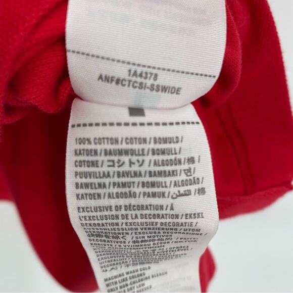 Abercrombie & Fitch Vintage Muscle Polo Shirt Moose Logo Y2K 90s Preppy Red L - Picture 6 of 9